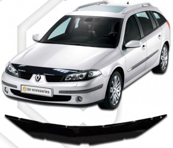 Дефлектор капота CA-Plastiс Renault (Рено) Laguna (Лагуна)  2 X74 (2000-2005) 2 X74 лифтбэк дорестайлинг