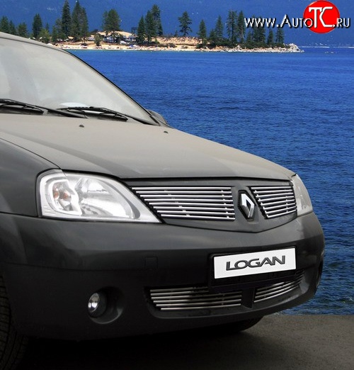 4 148 р. Декоративные вставки решетки радиатора Novline Renault Logan 1 дорестайлинг (2004-2010)  с доставкой в г. Йошкар-Ола