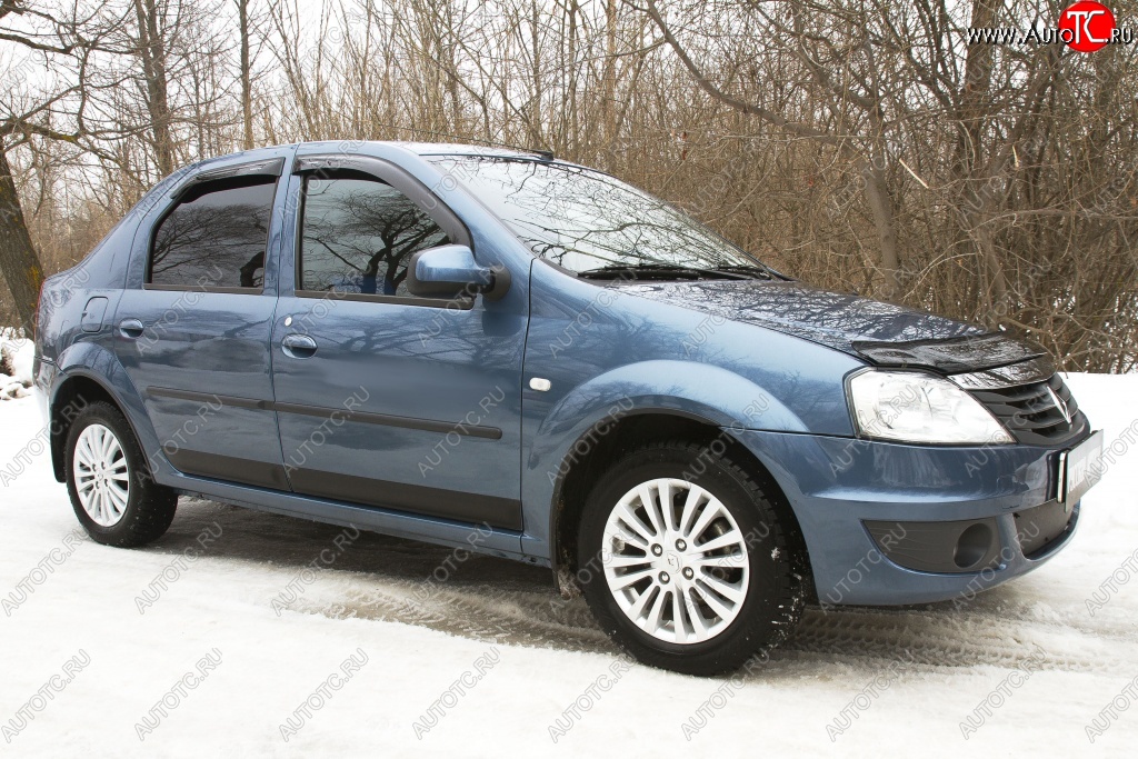 3 099 р. Молдинги RA (комплект)  Renault Logan  1 (2010-2016) рестайлинг (Поверхность глянец (под окраску), Неокрашенные)  с доставкой в г. Йошкар-Ола