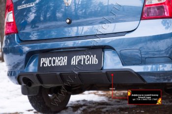 2 199 р. Диффузор на задний бампер RA  Renault Logan  1 (2010-2016) рестайлинг (Поверхность глянец (под окраску))  с доставкой в г. Йошкар-Ола. Увеличить фотографию 3