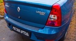 1 339 р. Защитная накладка на задний бампер RA Renault Logan 1 рестайлинг (2010-2016)  с доставкой в г. Йошкар-Ола. Увеличить фотографию 4