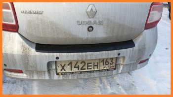 1 089 р. Накладка защитная на задний бампер Yuago Renault Logan 2 дорестайлинг (2014-2018)  с доставкой в г. Йошкар-Ола. Увеличить фотографию 4