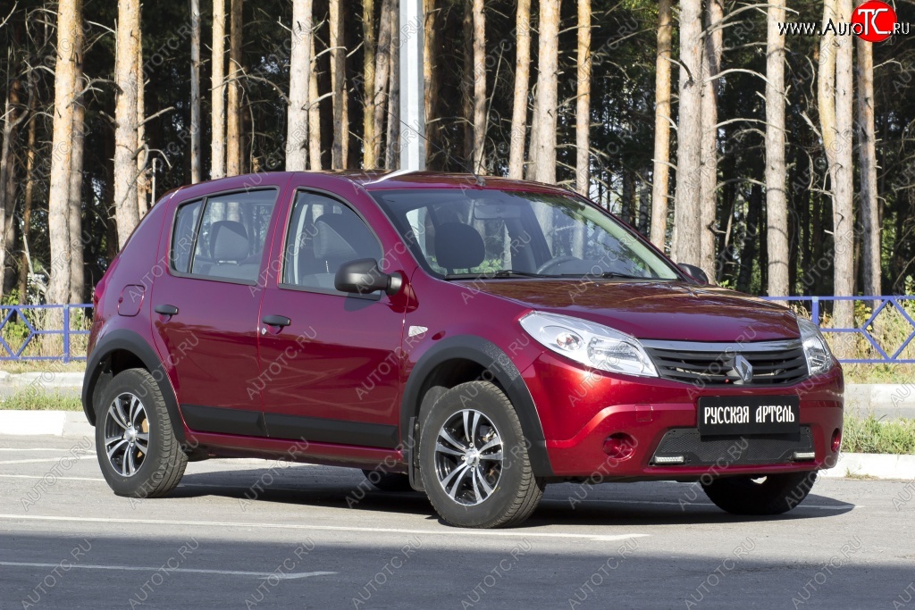 2 489 р. Накладки на колёсную арку RA (Передняя правая)  Renault Sandero Stepway  (BS) (2010-2014) (Поверхность шагрень)  с доставкой в г. Йошкар-Ола