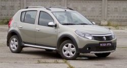 2 699 р. Молдинги дверей RA (узкие, комплект) Renault Sandero (BS) (2009-2014) (Поверхность шагрень)  с доставкой в г. Йошкар-Ола. Увеличить фотографию 2