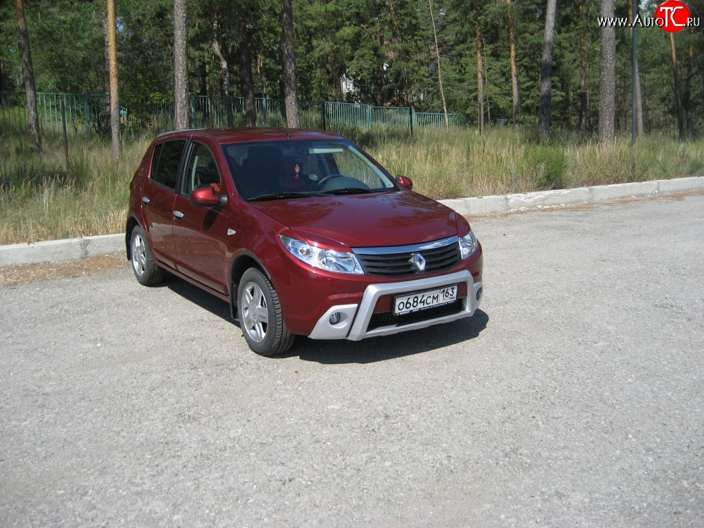 1 549 р. Накладки на противотуманные фары на KART RS Renault Sandero (BS) (2009-2014) (Тисненный пластик)  с доставкой в г. Йошкар-Ола