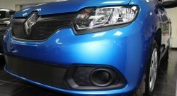 1 469 р. Нижняя сетка на бампер Russtal (черная) Renault Sandero (B8) дорестайлинг (2014-2018)  с доставкой в г. Йошкар-Ола. Увеличить фотографию 3