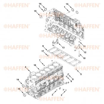 127 999 р. Блок цилиндров (6ISBe, 6ISDe V=6.7) HAFFEN КамАЗ 4308 дорестайлинг (2003-2010)  с доставкой в г. Йошкар-Ола. Увеличить фотографию 11