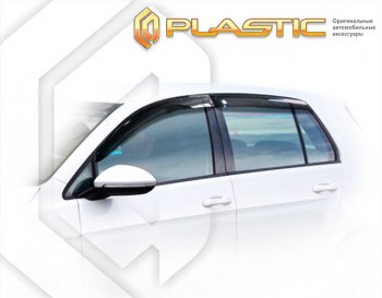 Дефлектора окон CA-Plastic Volkswagen Golf 7 дорестайлинг, хэтчбэк 5 дв. (2012-2017)  (Classic полупрозрачный)