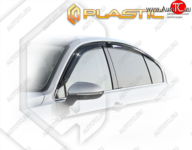 2 299 р. Дефлектора окон CA-Plastic Volkswagen Passat B8 седан дорестайлинг (2015-2019) (Classic полупрозрачный)  с доставкой в г. Йошкар-Ола