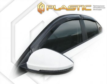 2 099 р. Дефлектора окон CA-Plastic Volkswagen e-Lavida (2018-2023) (Classic полупрозрачный, Без хром. молдинга)  с доставкой в г. Йошкар-Ола. Увеличить фотографию 1