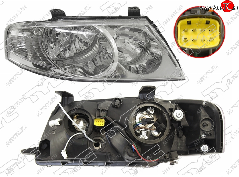 12 949 р. Правая фара (EURO, под электрокорректор) TYC Nissan Almera Classic седан B10 (2006-2013)  с доставкой в г. Йошкар-Ола