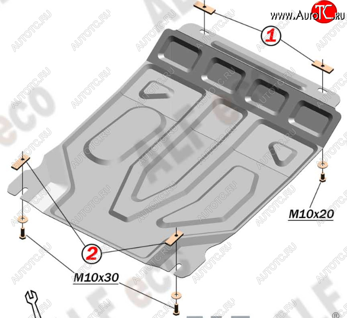 12 499 р. Защита картера двигателя и КПП Alfeco  Chevrolet Lanos  T100 (2002-2017) седан (Алюминий 4 мм)  с доставкой в г. Йошкар-Ола