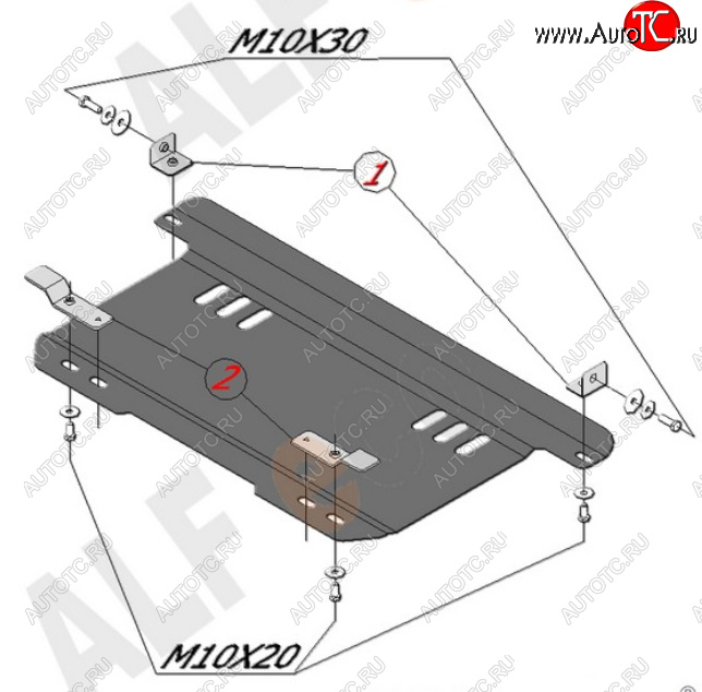 10 199 р. Защита картера двигателя и КПП Alfeco  Chevrolet Spark  M200,250 (2005-2010) (Алюминий 4 мм)  с доставкой в г. Йошкар-Ола