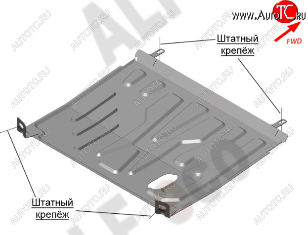 11 799 р. Защита картера двигателя и КПП (V-1,6AT) Alfeco  Datsun mi-DO (2014-2021) хэтчбэк (Алюминий 4 мм)  с доставкой в г. Йошкар-Ола