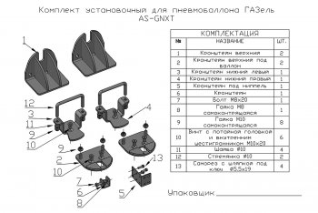 25 849 р. Пневмоподвеска на задний мост (для стандартной подвески) РИФ  ГАЗ ГАЗель (3302,  2705,  3221,  3221,Бизнес,  2705,Бизнес,  3302,Бизнес), ГАЗель Next (A21,A22, С41, С42,  A21,A22, С41, С42, Фермер,  A60,A63, A64,  A62,А65,  A31,A32, C45, C46)  с доставкой в г. Йошкар-Ола. Увеличить фотографию 7