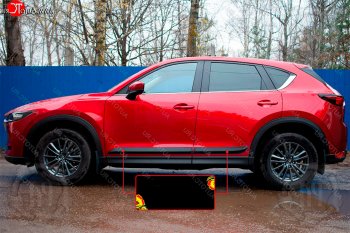 1 089 р. Передний левый молдинг на дверь Русская Артель Mazda CX-5 KF (2016-2025) (Поверхность глянец, Неокрашенный)  с доставкой в г. Йошкар-Ола. Увеличить фотографию 2