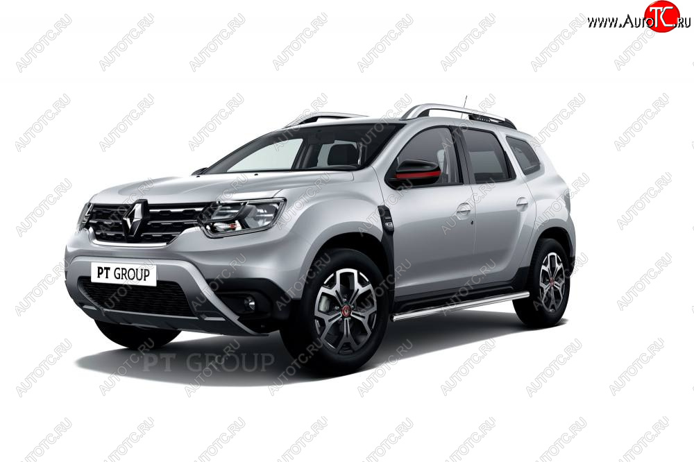 18 089 р. Защита порогов (прямая, Ø63 мм) Petroil Tuning  Renault Duster  HM (2021-2024) рестайлинг (полированная нержавейка)  с доставкой в г. Йошкар-Ола