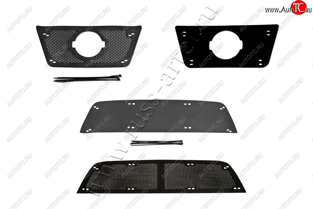 4 089 р. Комплект сетка и зимняя заглушка решетки радиатора и переднего бампера Русская Артель Nissan Terrano D10 дорестайлинг (2013-2016) (Поверхность текстурная)  с доставкой в г. Йошкар-Ола