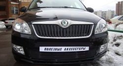 1 469 р. Сетка на бампер (рестайлинг) Russtal (черная) Skoda Fabia Mk2 универсал дорестайлинг (2007-2010)  с доставкой в г. Йошкар-Ола. Увеличить фотографию 3