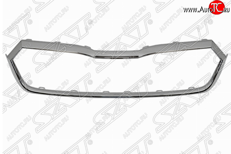2 349 р. Молдинг решетки радиатора SAT (хром) Skoda Octavia А8 лифтбэк (2019-2022)  с доставкой в г. Йошкар-Ола
