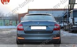 4 649 р. Козырёк на заднее стекло RS Skoda Octavia A7 дорестайлинг лифтбэк (2012-2017) (Неокрашенный)  с доставкой в г. Йошкар-Ола. Увеличить фотографию 3