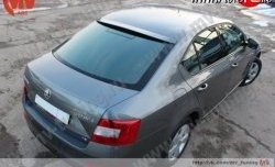 4 649 р. Козырёк на заднее стекло RS Skoda Octavia A7 дорестайлинг лифтбэк (2012-2017) (Неокрашенный)  с доставкой в г. Йошкар-Ола. Увеличить фотографию 2