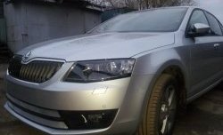 2 699 р. Сетка (для комплектации Ambition, Elegance) на бампер Russtal (хром) Skoda Octavia A7 дорестайлинг универсал (2012-2017)  с доставкой в г. Йошкар-Ола. Увеличить фотографию 4