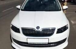 5 999 р. Накладка на передний бампер CT Skoda Octavia A7 дорестайлинг универсал (2012-2017) (Неокрашенная)  с доставкой в г. Йошкар-Ола. Увеличить фотографию 2