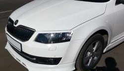 5 999 р. Накладка на передний бампер CT Skoda Octavia A7 дорестайлинг универсал (2012-2017) (Неокрашенная)  с доставкой в г. Йошкар-Ола. Увеличить фотографию 3