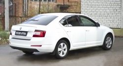 1 299 р. Защитная накладка на задний бампер RA Skoda Octavia A7 дорестайлинг лифтбэк (2012-2017)  с доставкой в г. Йошкар-Ола. Увеличить фотографию 2