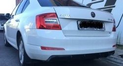 6 199 р. Накладка на задний бампер Rieger Style Skoda Octavia A7 дорестайлинг лифтбэк (2012-2017) (Неокрашенная)  с доставкой в г. Йошкар-Ола. Увеличить фотографию 6