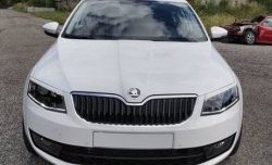 1 199 р. Реснички на фары CT Skoda Octavia A7 дорестайлинг универсал (2012-2017) (Неокрашенные)  с доставкой в г. Йошкар-Ола. Увеличить фотографию 2