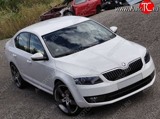 1 199 р. Реснички на фары CT Skoda Octavia A7 дорестайлинг универсал (2012-2017) (Неокрашенные)  с доставкой в г. Йошкар-Ола