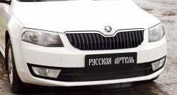 819 р. Реснички на фары RA Skoda Octavia A7 дорестайлинг универсал (2012-2017) (Неокрашенные)  с доставкой в г. Йошкар-Ола. Увеличить фотографию 5