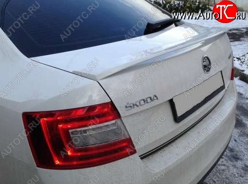 3 699 р. Лип спойлер RS Style Skoda Octavia A7 дорестайлинг лифтбэк (2012-2017) (Неокрашенный)  с доставкой в г. Йошкар-Ола