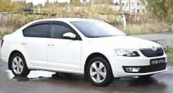 979 р. Зимняя заглушка решетки переднего бампера РА Skoda Octavia A7 рестайлинг универсал (2016-2020)  с доставкой в г. Йошкар-Ола. Увеличить фотографию 3