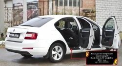 2 299 р. Накладки на порожки автомобиля RA Skoda Octavia A7 дорестайлинг универсал (2012-2017) (Комплект (4 шт.))  с доставкой в г. Йошкар-Ола. Увеличить фотографию 3