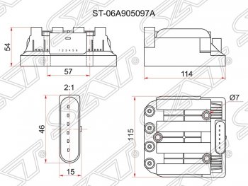 Катушка зажигания SAT (модуль) Volkswagen Caddy 2K дорестайлинг (2003-2010)