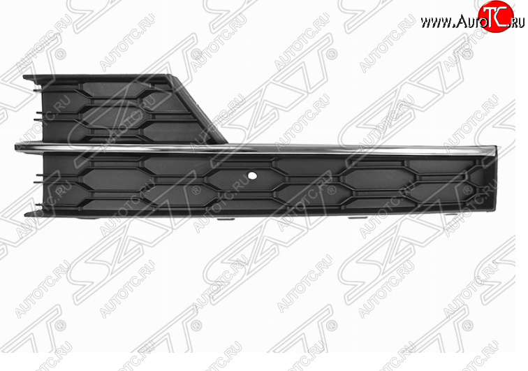 1 139 р. Левая решетка в передний бампер SAT (под ПТФ и хром молдинг)  Skoda Octavia  A7 (2016-2020) рестайлинг лифтбэк, рестайлинг универсал  с доставкой в г. Йошкар-Ола