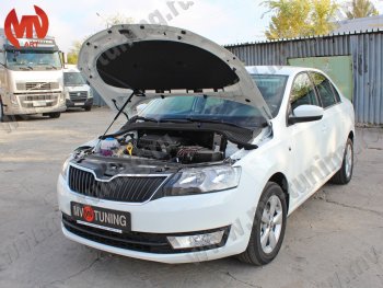 2 969 р. Упор капота MV-Tuning (одинарный) Skoda Rapid NH1 хэтчбэк дорестайлинг (2012-2017)  с доставкой в г. Йошкар-Ола. Увеличить фотографию 4