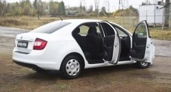 2 149 р. Накладки на порожки автомобиля RA Skoda Rapid NH3 дорестайлинг лифтбэк (2012-2017) (Комплект (передние+задние))  с доставкой в г. Йошкар-Ола. Увеличить фотографию 4