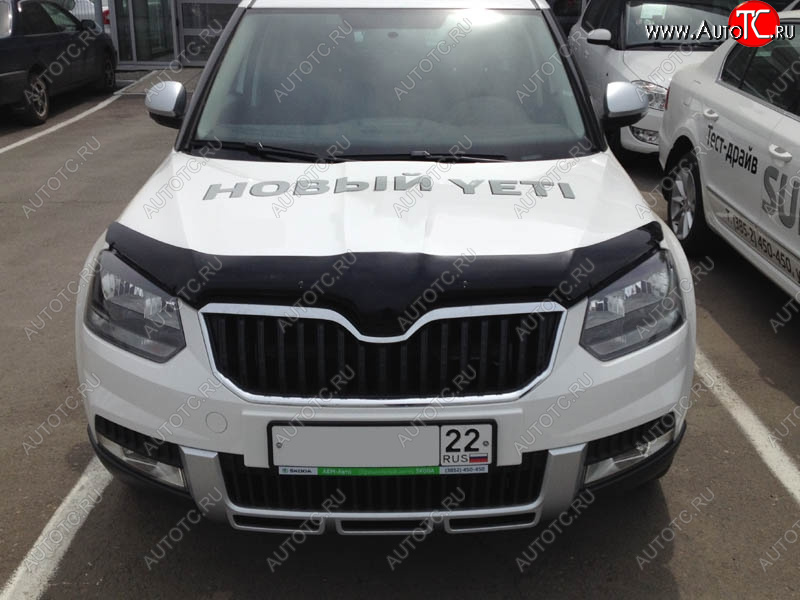 4 599 р. Дефлектор капота SIM Skoda Yeti (2013-2018)  с доставкой в г. Йошкар-Ола