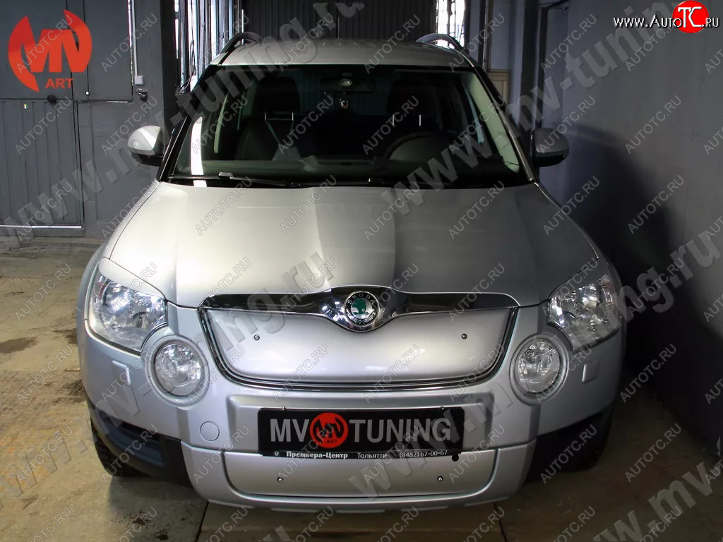 4 999 р. Зимние заглушки (верхняя и нижняя) MV-Tuning Skoda Yeti (2009-2013) (Неокрашенная)  с доставкой в г. Йошкар-Ола