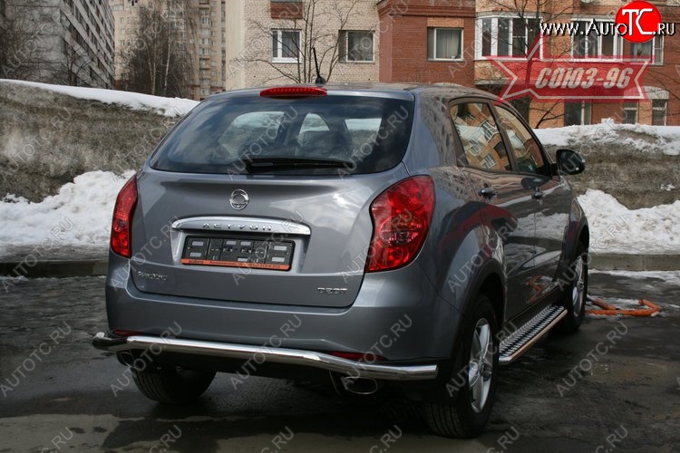 12 194 р. Защита заднего бампера (d60) волна Souz-96 SSANGYONG Actyon дорестайлинг (2010-2013)  с доставкой в г. Йошкар-Ола