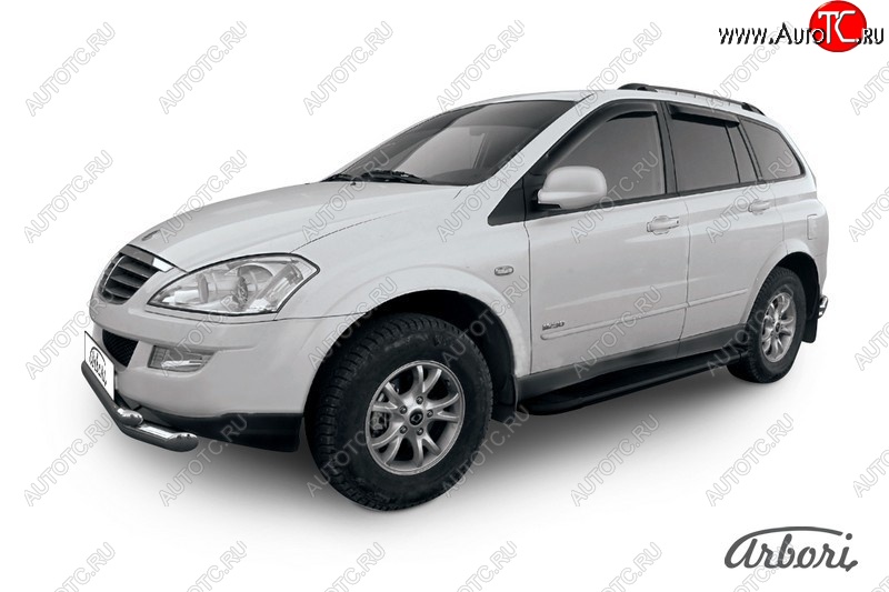 11 609 р. Порожки для ног Arbori Optima Black SSANGYONG Kyron рестайлинг (2007-2016)  с доставкой в г. Йошкар-Ола