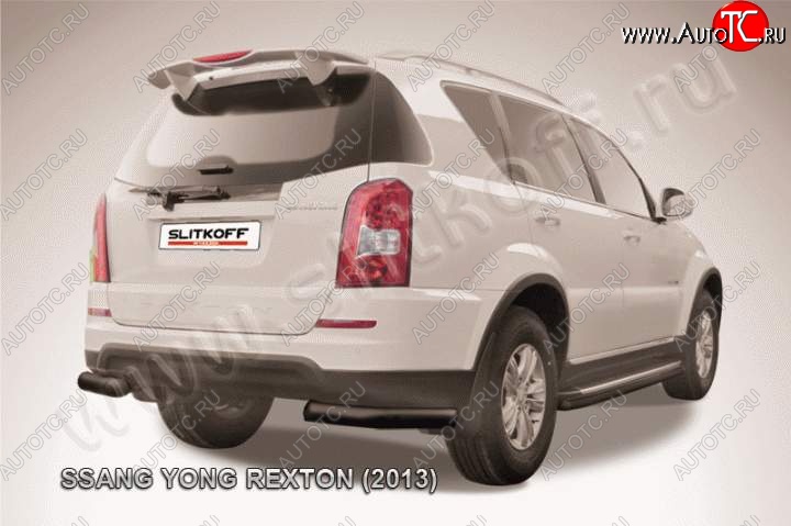 7 999 р. Уголки d76 SSANGYONG Rexton Y290 (2012-2017) (Цвет: серебристый)  с доставкой в г. Йошкар-Ола