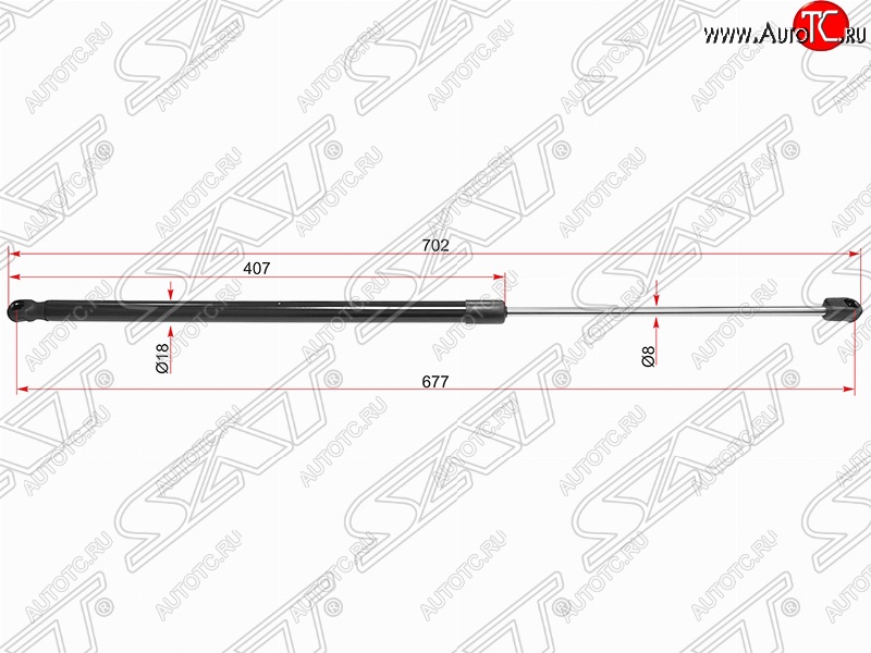 1 159 р. Газовый упор капота SAT  Subaru Forester  SJ (2012-2019) дорестайлинг, рестайлинг  с доставкой в г. Йошкар-Ола