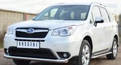 21 699 р. Широкая защита порогов SLITKOFF Subaru Forester SJ дорестайлинг (2012-2016)  с доставкой в г. Йошкар-Ола. Увеличить фотографию 5