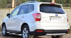 13 999 р. Одинарная защита заднего бампера из трубы диаметром 76 мм SLITKOFF  Subaru Forester  SJ (2012-2016) дорестайлинг  с доставкой в г. Йошкар-Ола. Увеличить фотографию 4