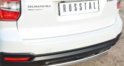 14 999 р. Защита заднего бампера (Ø75x42 мм, нержавейка) Russtal Subaru Forester SJ дорестайлинг (2012-2016)  с доставкой в г. Йошкар-Ола. Увеличить фотографию 2